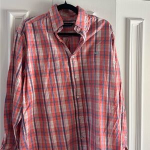 Southern marsh Men's Plaid Shirt - Red and Blue